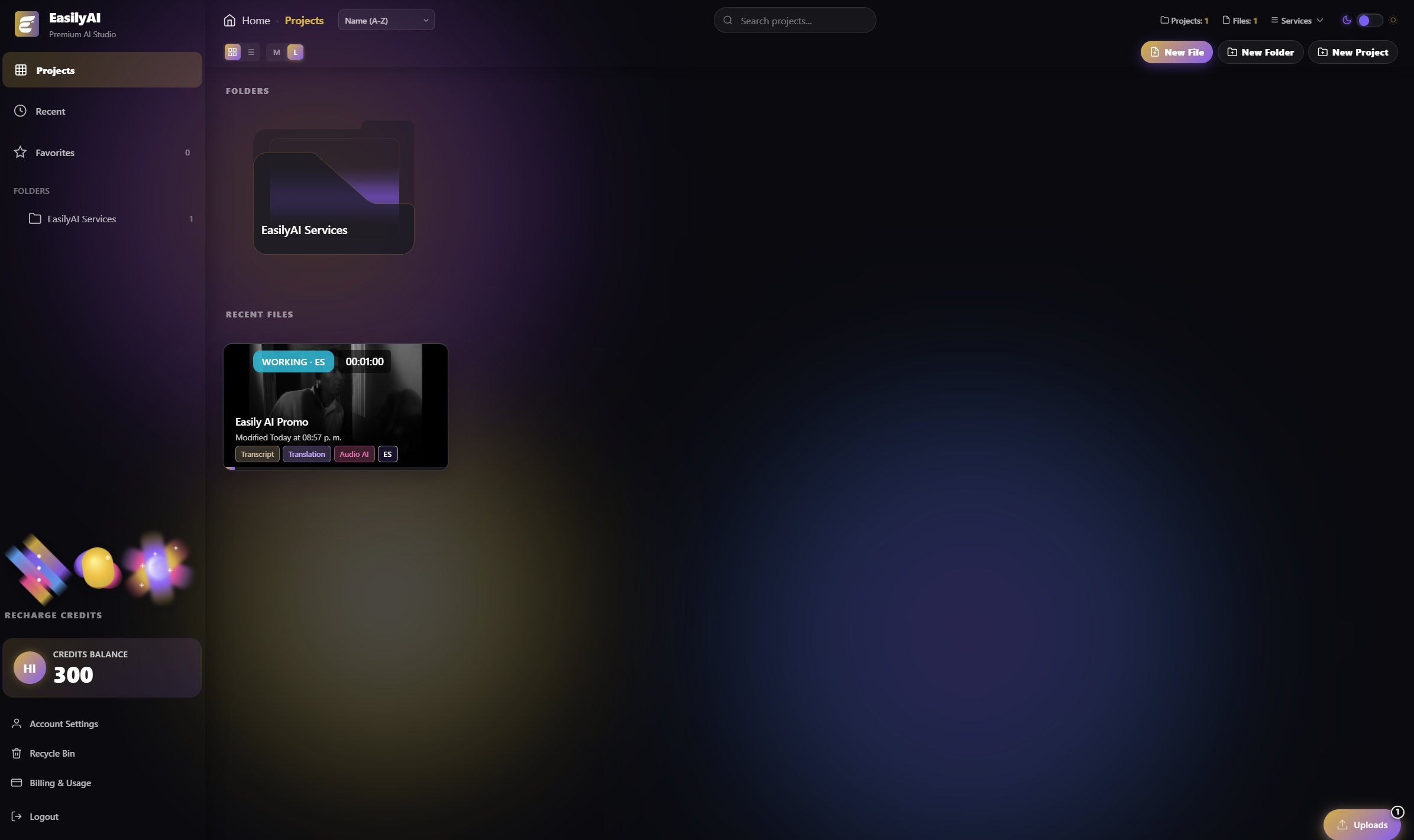 EasilyAI Dashboard